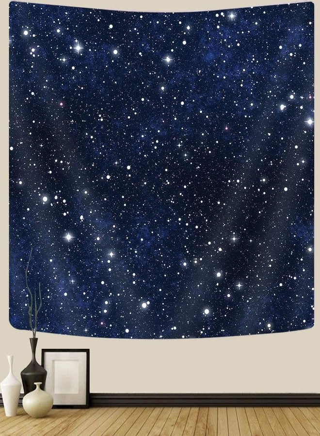 GOAOK Outer Space Galaxy Tapestry, Dark Blue Starry Night Sky Stars Moon Ceiling Tapestries, 60"X40"Inch Fantasy Cosmic Universe Celestial Small Tapestry Wall Hanging for Bedroom Room Dorm - Image 3